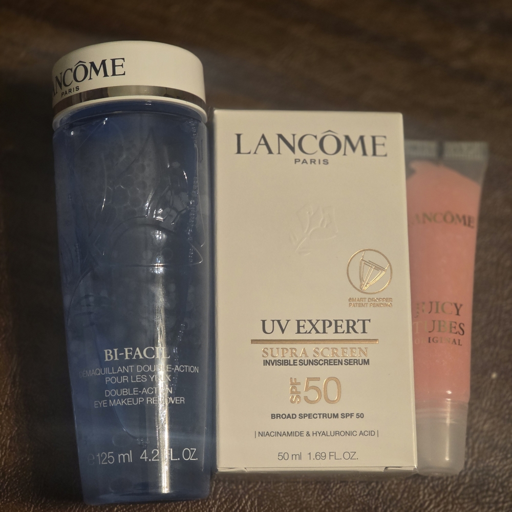 Lancome Skincare Set - Blue and Pink